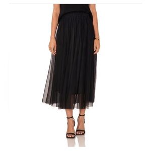 Vince Camuto A-Line Tulle Skirt | Black Skirt Size M